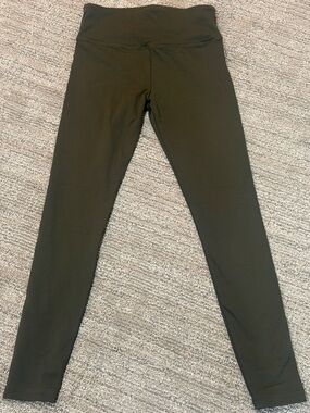High-Waist Olive Green Womens Leggings
